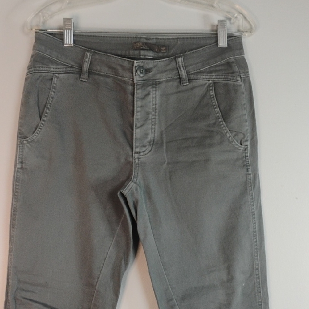 Prana Charcoal Gray Buttoned Fly Closure Women's Pants Size 4 Casual Office City - Picture 3 of 9